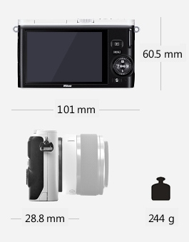Parametry bezzrcadlovky Nikon 1 J3