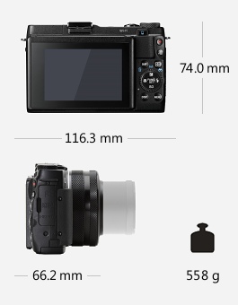 Parametry kompaktu Canon PowerShot G1X Mark II