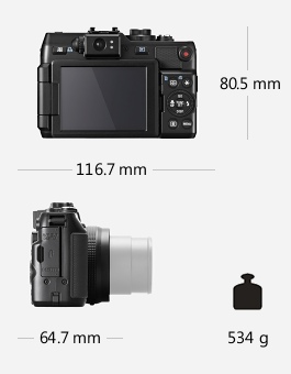 Parametry kompaktu Canon PowerShot G1X
