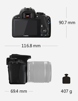 Parametry zrcadlovky Canon EOS 100D