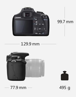 Parametry zrcadlovky Canon EOS 1100D