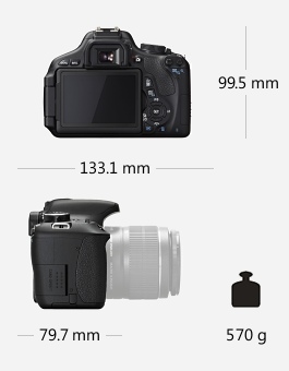 Parametry zrcadlovky Canon EOS 600D